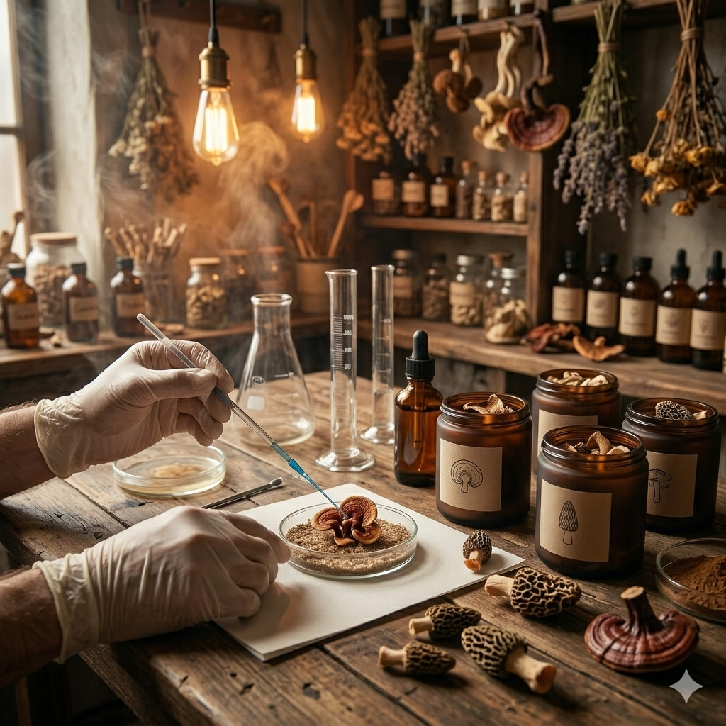 Our founder hand-crafting chocolate in the workshop